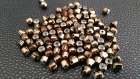 50x perles métallisées bronze vintage env. 7mm x 7mm 