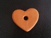 Pendentif coeur en céramique non-émaillée 51mm x 58mm 