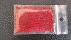 Perles de rocaille couleur rouge cerise 2mm 11g 