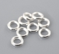 10x anneaux fermés métal argent 4mm 
