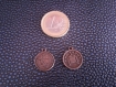 Médaille pièce one penny métal cuivré 18mm x 15mm 