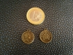 Médaille pièce one penny métal bronze 18mm x 15mm 