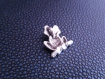 Pendentif grenouille métal argent qualité++ 21mm x 19mm 