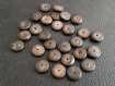10x perles rondelles coco naturelles 12mm 