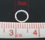 10 anneaux doubles ouverts métal argenté 6mm 