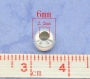 10 perles métal argentées rondes lisses 6mm 