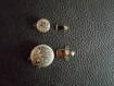 6x fermoirs vintage métal argent forme ronde ciselé 