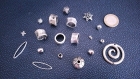Perles et pendentifs métal argent assortiment 