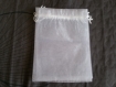 Sachet/ pochette sac blanc organza 23x18cm 