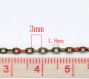 1mètre 1m chaîne bronze maille forçat 3x2mm 