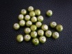 34x perles magique miracle ronde vert 10mm 