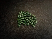 20x perles magique miracle grain de riz vert 8mm x 5mm 