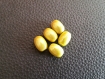 5x perles magique miracle ovale jaune 11mm x 8mm 