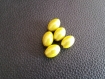 5x perles magique miracle ovale jaune 14mm x 10mm 