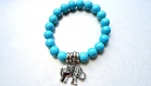 Bracelet lithothérapie - bracelet howlite turquoise. 