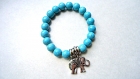 Bracelet lithothérapie - bracelet howlite turquoise. 
