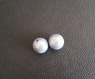 2x perles magiques miracles rondes gris/bleu 20mm 