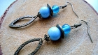 Boucles d'oreilles folk bleues ~ liyanna~ 