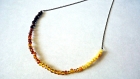 Collier perles d'ambre- coller dégradé de couleurs 