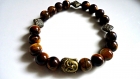 *bracelet ethnique* oeil du tigre - bracelet lithothérapie en pierre de gemme - 