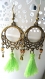 Boucles d'oreilles baroques ~ chandelier vert~ 
