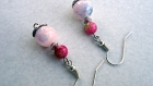 Boucles d'oreilles perles de jade esprit romantique 