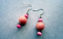 Boucles d'oreilles romantiques perles de jade 'barbapapa" 