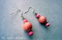 Boucles d'oreilles romantiques perles de jade 'barbapapa" 