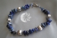 Bracelet en pierre de gemmes - lapis-lazuli 
