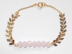 Bracelet perles à facettes rose pâle 