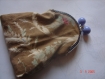 Porte monnaie en tissu anciens vintage xixème fané fait main 