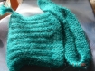 Bonnet + écharpe couleur verte vêtement habit pour poupée chérie de corolle ou autre de même taille 