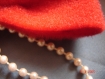 Lot de 3 noeuds rouge décoration à suspendre noël sapin en tissu et perles faits main 