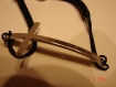 1 bracelet en cordon ciré noir neuf grande croix fermoir mousqueton mixte 
