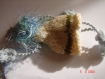 1 bijoux de sac poupée nalisadette cheveux bleus breloque porte clef fait main 