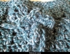 Col- snood au crochet bleu 