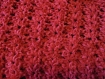 Col/ snood au crochet fil chenille rouge 100% acrylique 