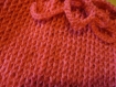Col/ snood au crochet en fil 100% acrylique couleur mandarine 