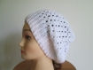 Crochet: bonnet slouchy blanc 