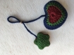 Porte-clés cœur et étoile - vert bordeaux bleu marine, fête des mères 