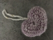 Porte-clés ou bijou de sac violet/blanc - fête des mères 