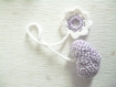Porte-clés ou bijou de sac "coeur et fleur" modèle unique @ kelama 