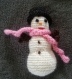 Bonhomme de neige réalisé au crochet décoration de noël 