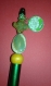 Nouveauté stylo vert émeraude " le plus parfait des maitres"perle ceramique et bois, cabochon 