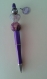 Nouveaute stylo bijou" bonne fête maman" camaieu de violet.coeur fleuri 