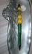 Nouveaute stylo bijou " la plus belle des mamans" cabochon 20mm.camaieu vert/jaune.perles porcelaine et bois 