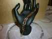 Bracelet perles toupies style swaroski en camaieu de marron fumé et or 