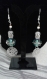 Boucles d'oreilles "blue bouddha" avec perles de verres murano 