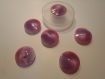 Lot de 6 boutons rose marbre 