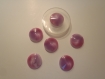 Lot de 6 boutons rose marbre 